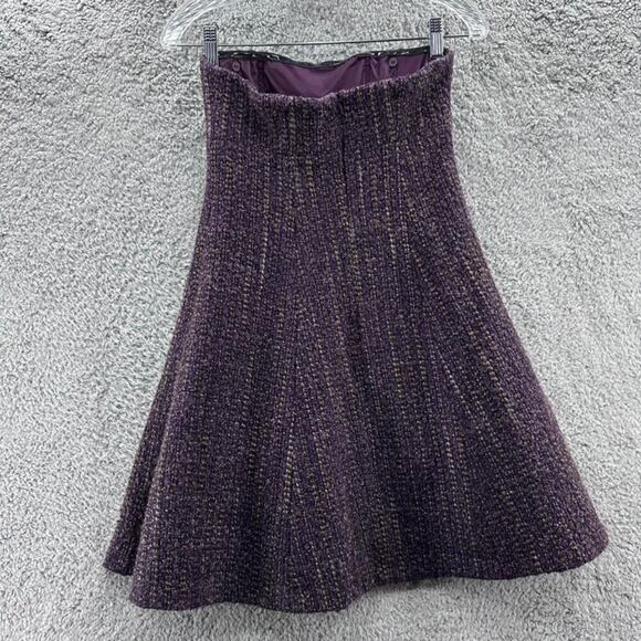 Nanette Lepore Size 0 Purple Strapless Dress Wool Blend Lined Formal Party - Picture 8 of 12